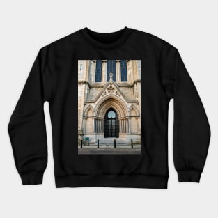 Grand entrance to Norwich cathedral Crewneck Sweatshirt